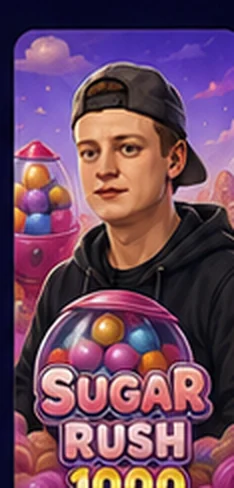 Sugar Rush 1000 с мультяшным персонажем MELLSTROY
