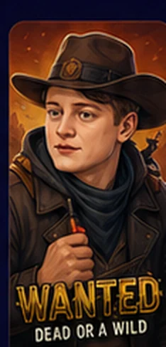 Wanted Dead or a Wild с мультяшным персонажем MELLSTROY