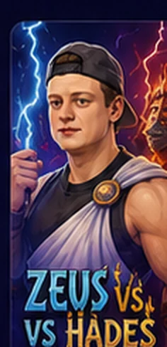 Zeus vs Hades с мультяшным персонажем MELLSTROY